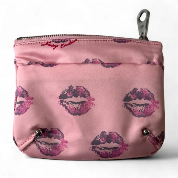 Juicy Couture Pink Lip Print Cosmetic Bag - Picture 1 of 5